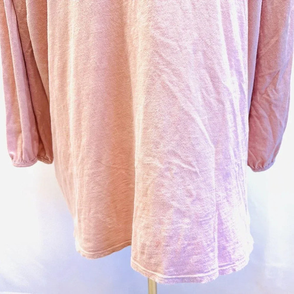 NWT SONOMA Women Short Sleeve Pull Over Boat Neck Cotton Pink Shirt Plus Size 4X - Picture 7 of 11